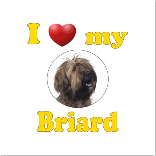 I Love My Briard Posters and Art